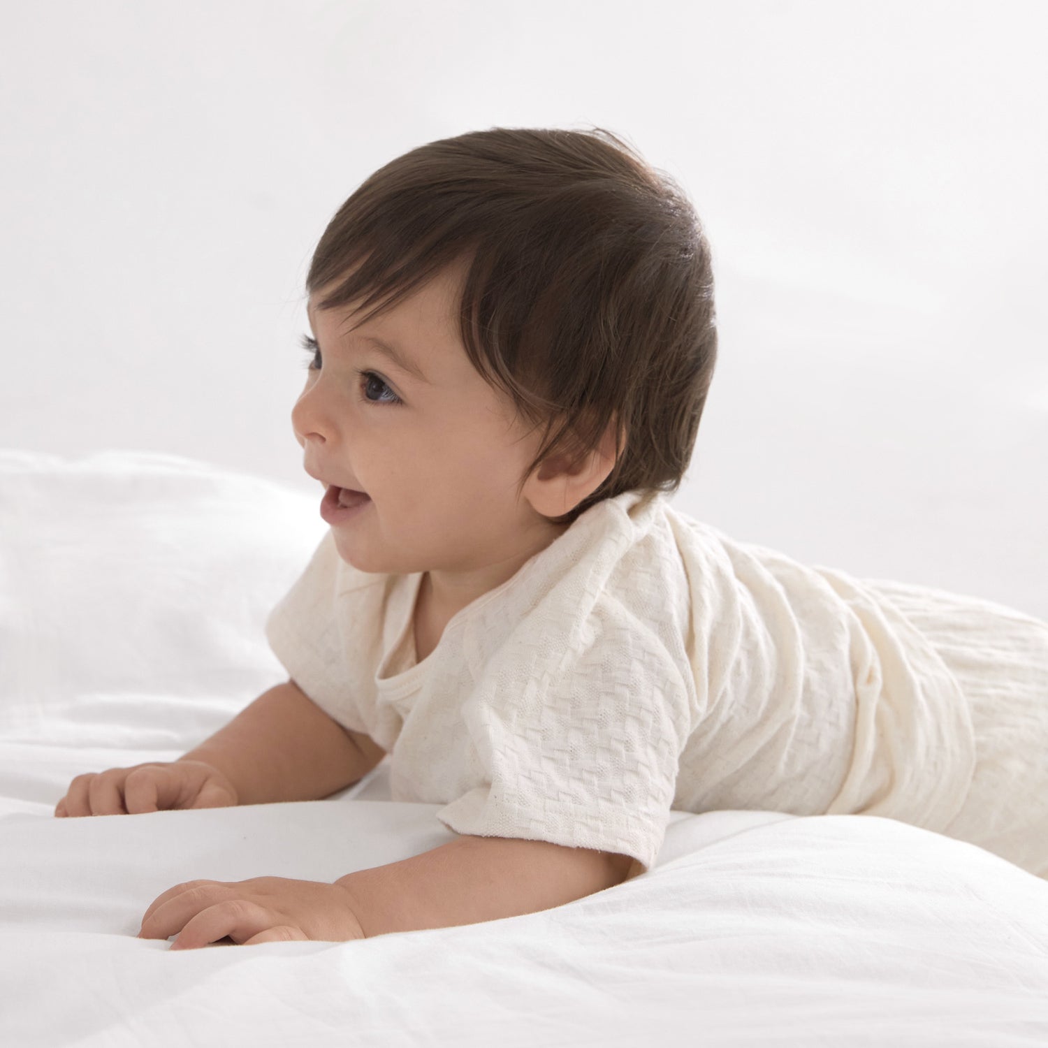 2-piece Cotton Pajamas Square Grid