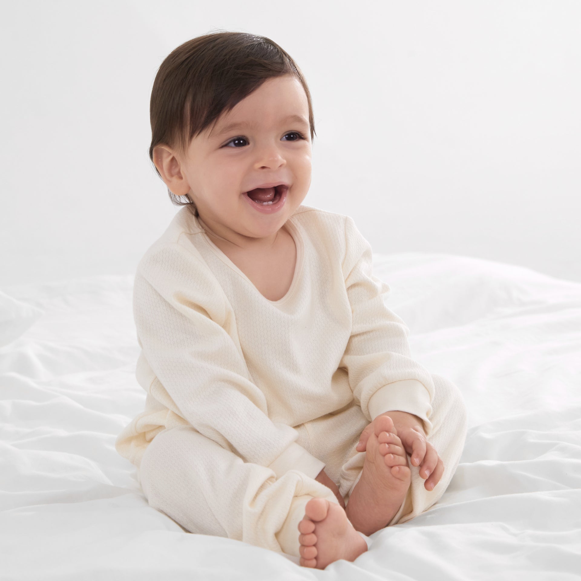 2-piece Cotton Pajamas Circle Grid