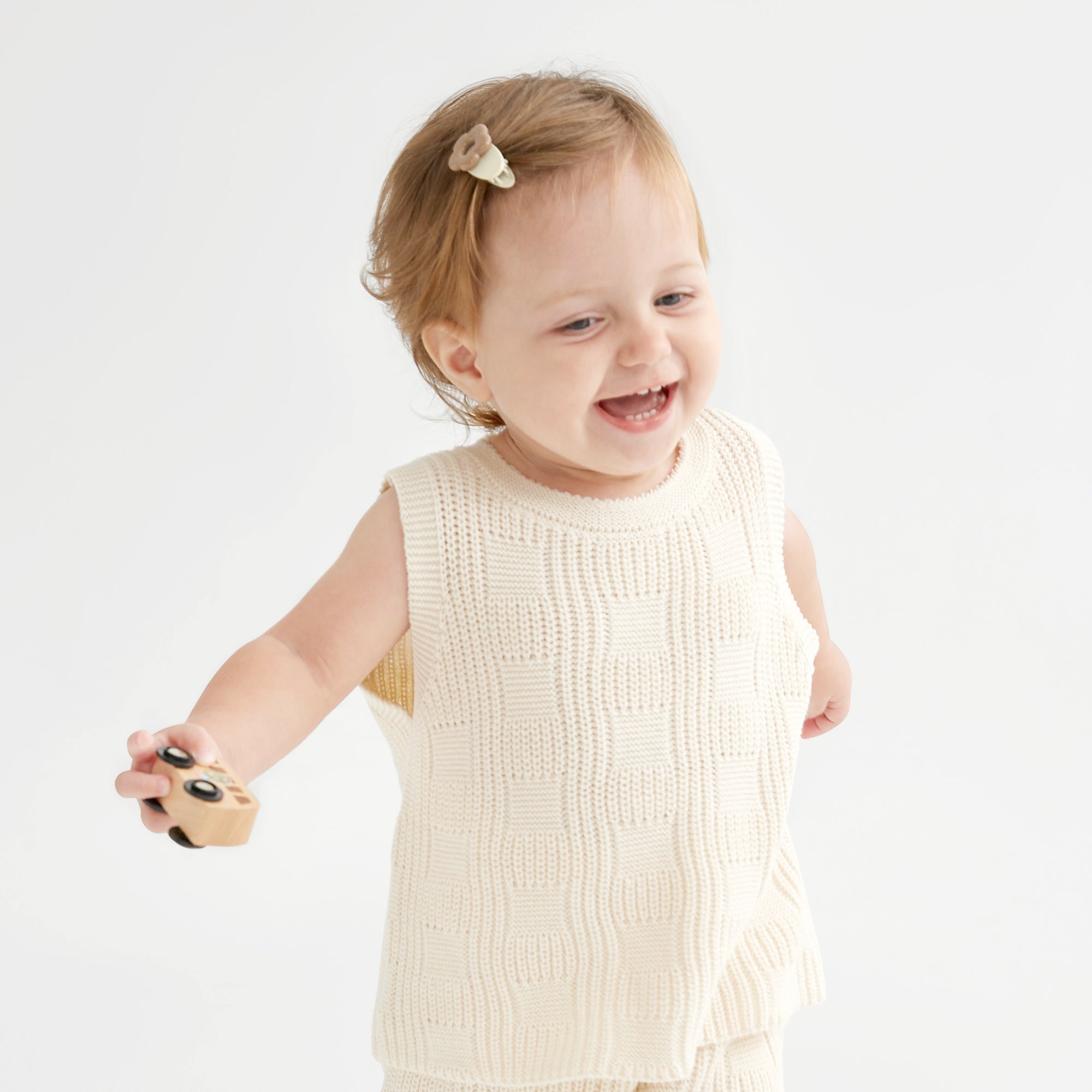 Baby Cotton Knit Vest & Pant Set