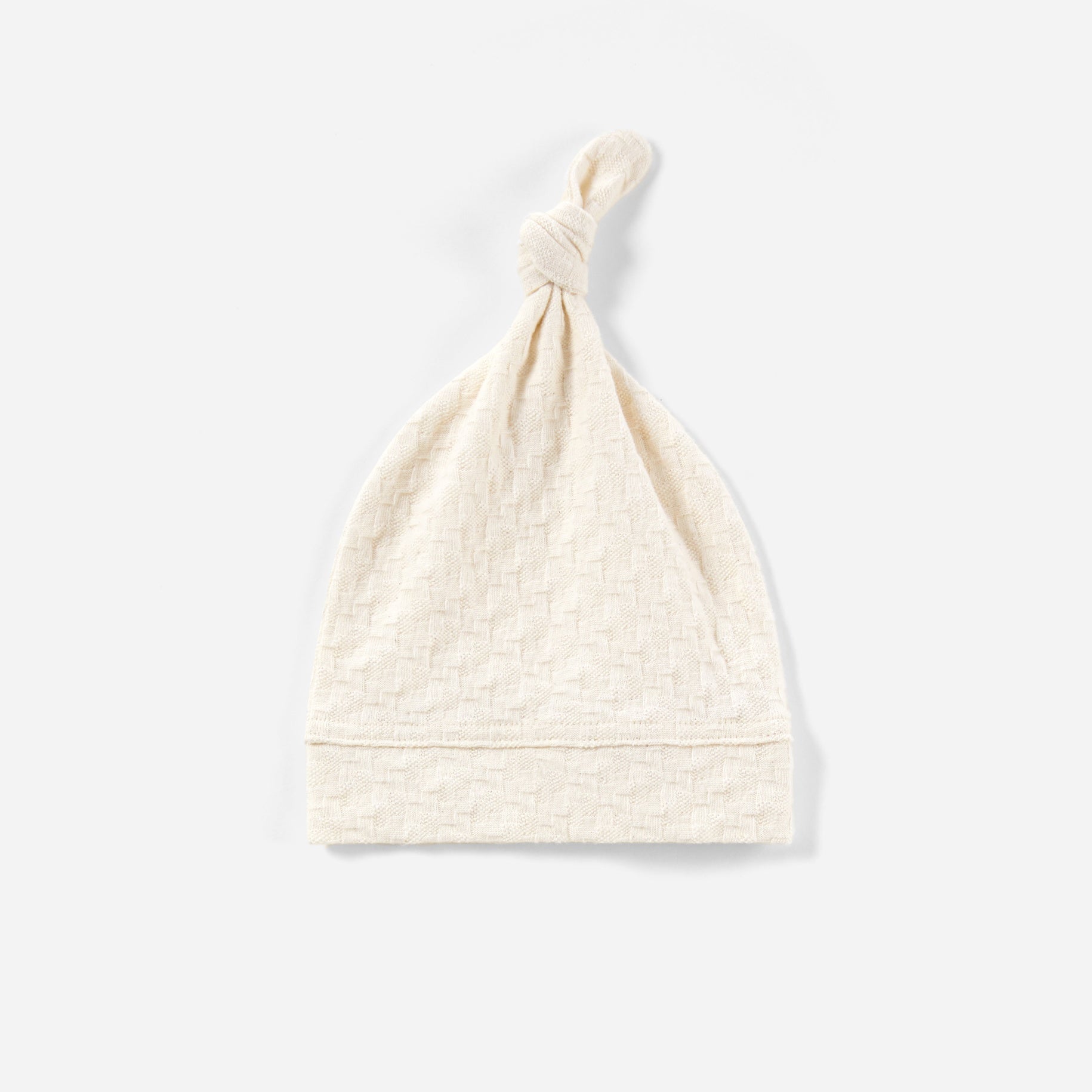Baby Top Knot Hat Square Grid