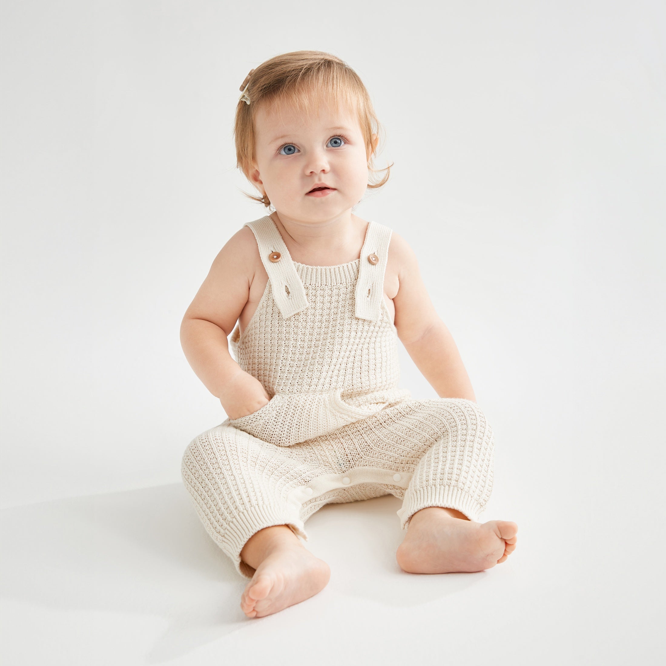 Baby Cotton Knit Overalls