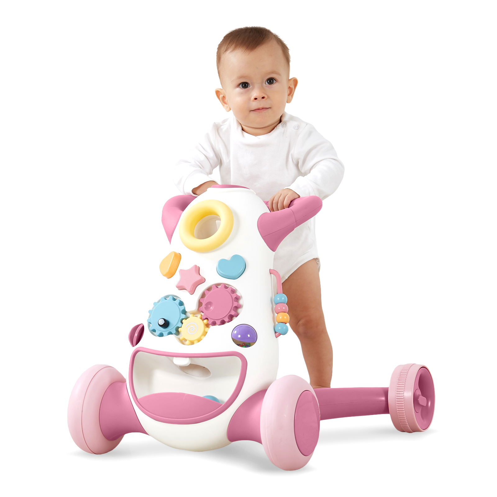 Baby & Toddler Walker Push Toy, Pink